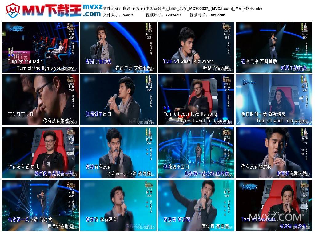 向洋-有没有(中国新歌声)_国语_流行_MC700337